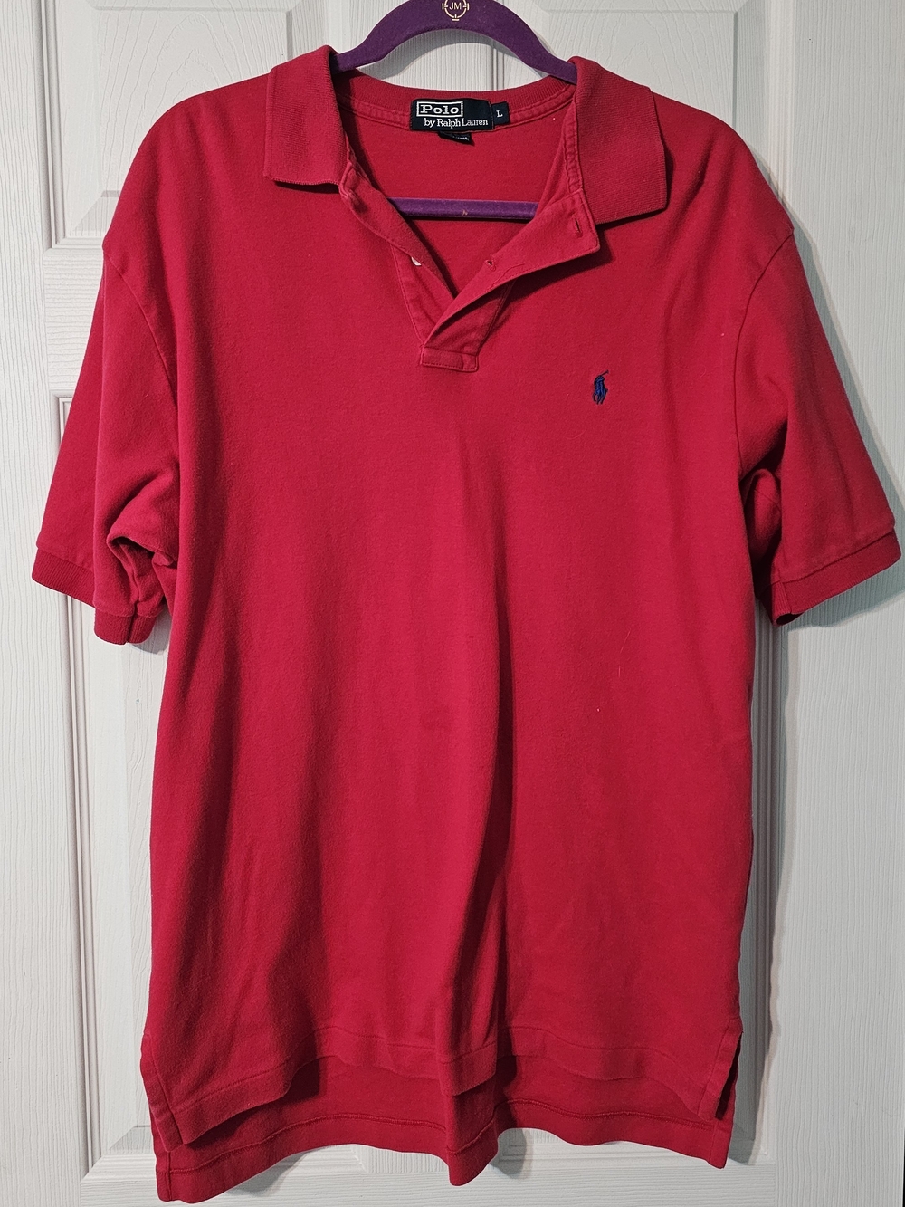 Polo by Ralph Lauren Men’s Bright Red Polo with Navy Pony